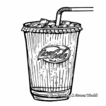 Detailed Soda Cup Coloring Pages for Adults 4