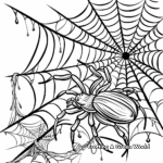 Detailed Spider Web Coloring Pages 2