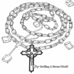 Detailed Stained Glass Rosary Coloring Pages 1