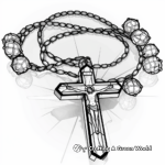 Detailed Stained Glass Rosary Coloring Pages 3