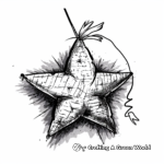 Detailed Star-Shaped Pinata Coloring Pages 4