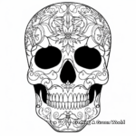 Detailed Sugar Skull Coloring Pages 1