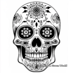 Detailed Sugar Skull Coloring Pages 2