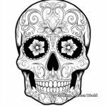 Detailed Sugar Skull Coloring Pages 3
