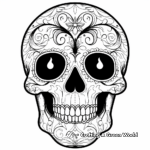Detailed Sugar Skull Coloring Pages 4