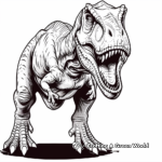 Detailed T-Rex Coloring Pages for Adults 1