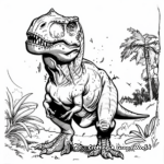 Detailed T-Rex Coloring Pages for Adults 2