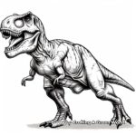 Detailed T-Rex Coloring Pages for Adults 4