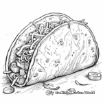 Detailed Taco Fiesta Coloring Pages for Adults 2