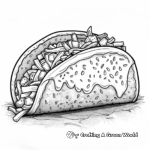 Detailed Taco Fiesta Coloring Pages for Adults 3