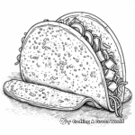Detailed Taco Fiesta Coloring Pages for Adults 4