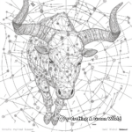 Detailed Taurus Constellation Coloring Pages 1