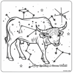 Detailed Taurus Constellation Coloring Pages 2