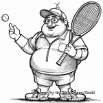 Detailed Tennis Gear Coloring Sheets 1