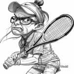 Detailed Tennis Gear Coloring Sheets 3