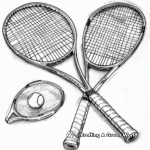 Detailed Tennis Gear Coloring Sheets 4