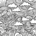 Detailed Thunderstorm Coloring Sheets for Adults 3