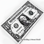 Detailed Two Dollar Bill Coloring Pages for Adults 2