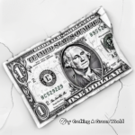 Detailed Two Dollar Bill Coloring Pages for Adults 4