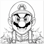 Detailed Waluigi Coloring Pages for Adults 3