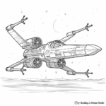 Detailed X-Wing Spaceship Coloring Pages 2