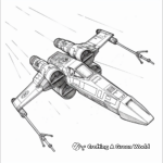 Detailed X-Wing Spaceship Coloring Pages 4
