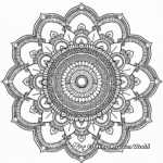 Detailed Yoga Mandala Coloring Pages 1