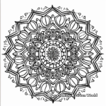 Detailed Yoga Mandala Coloring Pages 2