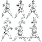 Different Karate Styles: Shotokan, Wado-Ryu, Shito-Ryu Coloring Pages 1