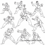Different Karate Styles: Shotokan, Wado-Ryu, Shito-Ryu Coloring Pages 2