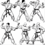 Different Karate Styles: Shotokan, Wado-Ryu, Shito-Ryu Coloring Pages 4