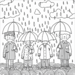 Different Types of Rainy Seasons Coloring Pages 2