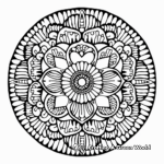 Difficult Heart Mandala Coloring Pages 1