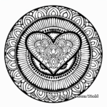 Difficult Heart Mandala Coloring Pages 2