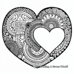 Difficult Heart Mandala Coloring Pages 4