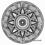 Difficult Tribal Mandala Coloring Pages 2