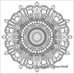 Difficult Tribal Mandala Coloring Pages 4