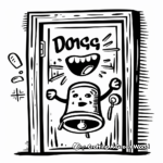 Ding Dong: Door Bell Coloring Pages 3