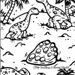 Dinosaur Footprints Coloring Pages 1