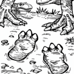 Dinosaur Footprints Coloring Pages 2