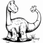 Dinosaur Tracing Coloring Pages 1