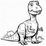 Dinosaur Tracing Coloring Pages 2