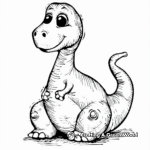 Dinosaur Tracing Coloring Pages 3