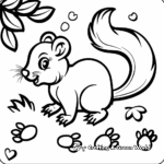 Discover Squirrel Tracks Coloring Pages 1