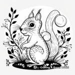 Discover Squirrel Tracks Coloring Pages 4