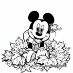 Disney Animal Characters Experiencing Fall Coloring Pages 1