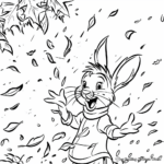 Disney Animal Characters Experiencing Fall Coloring Pages 2