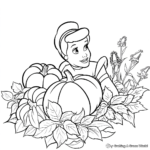 Disney Cinderella’s Pumpkin Fall Coloring Pages 3