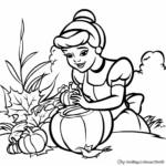 Disney Cinderella’s Pumpkin Fall Coloring Pages 4