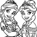 Disney Princesses Winter Wonderland Coloring Pages 2